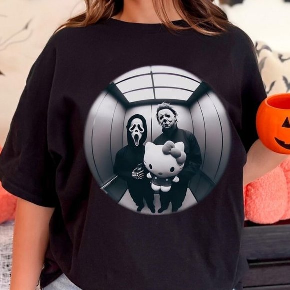 Tops - Halloween Michael Myers And Ghost Shirt Horror Character Shirt